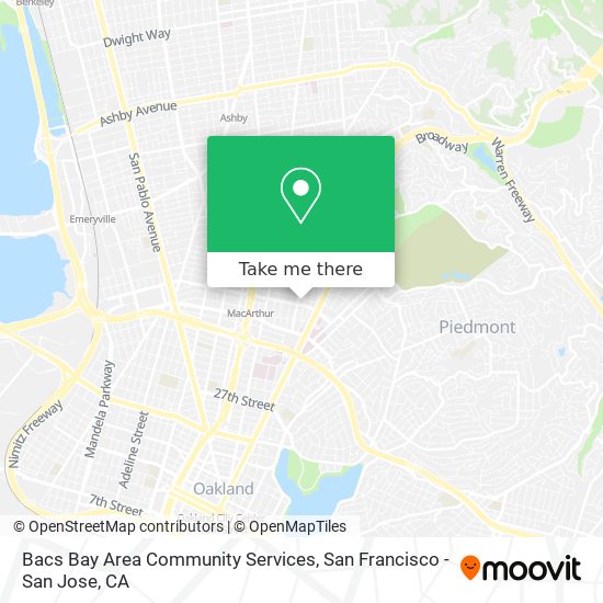 Mapa de Bacs Bay Area Community Services
