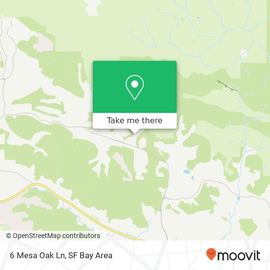 Mapa de 6 Mesa Oak Ln