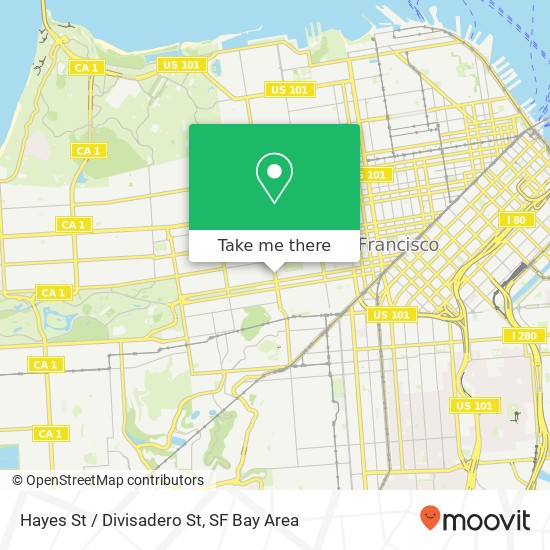 Mapa de Hayes St / Divisadero St