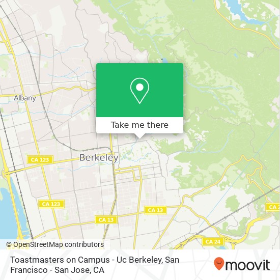 Mapa de Toastmasters on Campus - Uc Berkeley