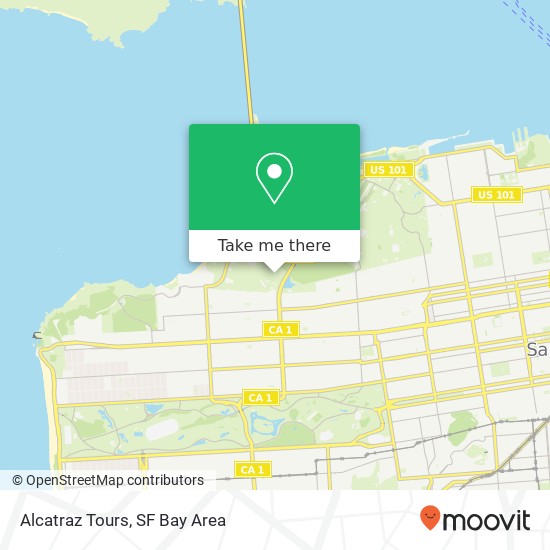 Mapa de Alcatraz Tours