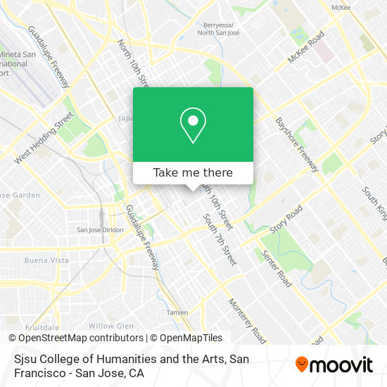 Mapa de Sjsu College of Humanities and the Arts