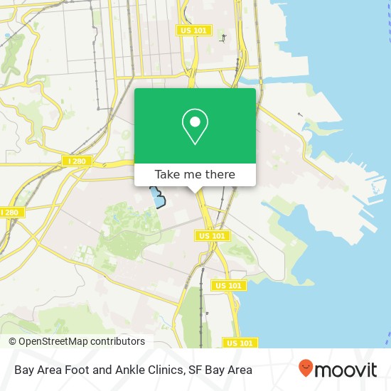 Bay Area Foot and Ankle Clinics map