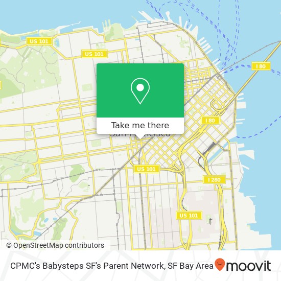 Mapa de CPMC's Babysteps SF's Parent Network