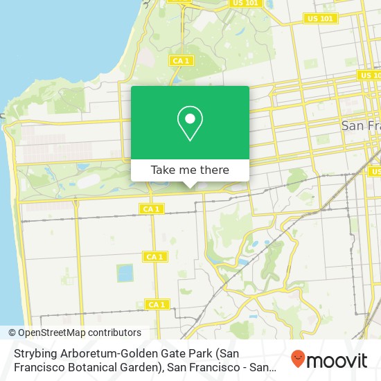 Mapa de Strybing Arboretum-Golden Gate Park (San Francisco Botanical Garden)