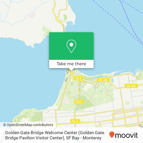 Mapa de Golden Gate Bridge Welcome Center (Golden Gate Bridge Pavilion Visitor Center)