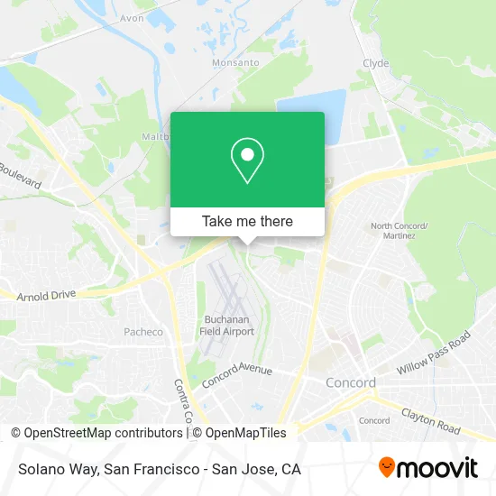 Solano Way map