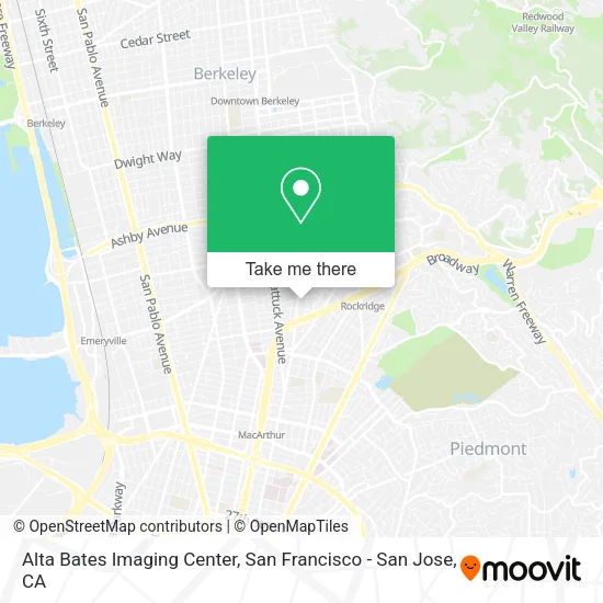 Mapa de Alta Bates Imaging Center