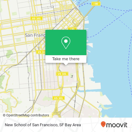 Mapa de New School of San Francisco