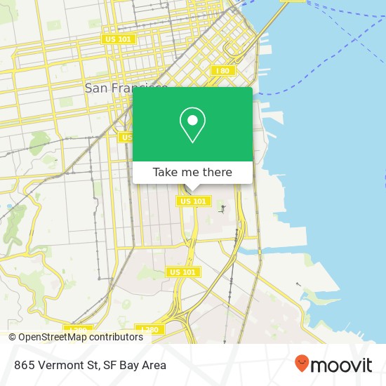 Mapa de 865 Vermont St