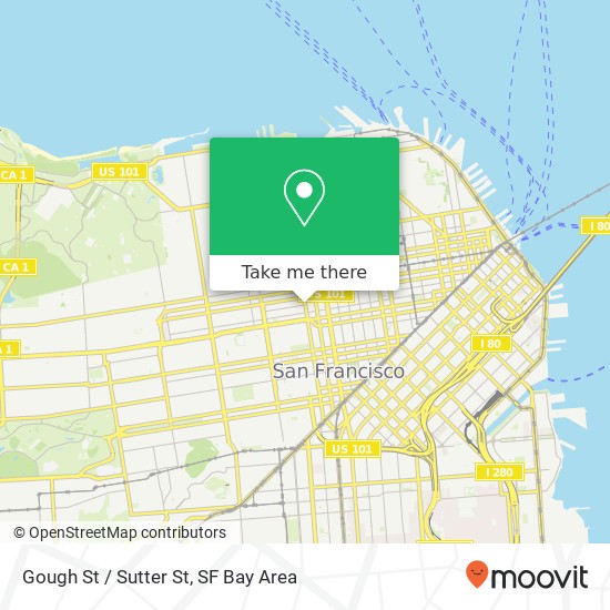 Mapa de Gough St / Sutter St