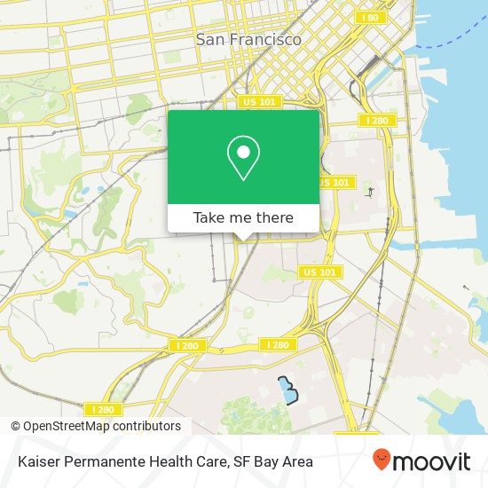 Mapa de Kaiser Permanente Health Care