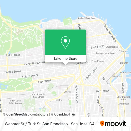 Mapa de Webster St / Turk St