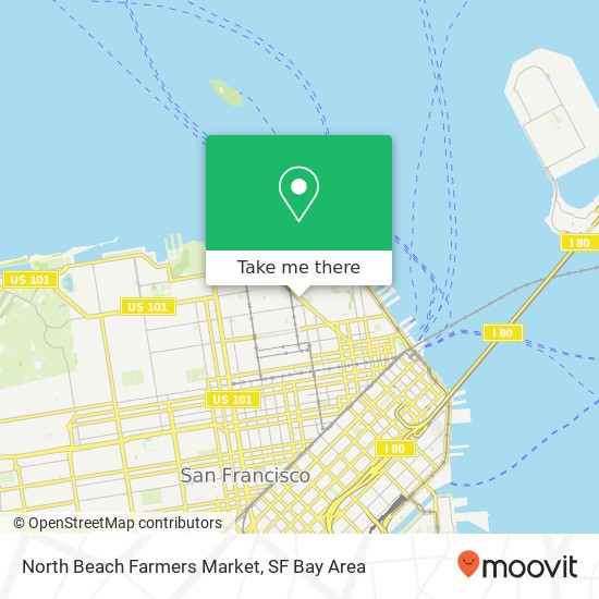 Mapa de North Beach Farmers Market