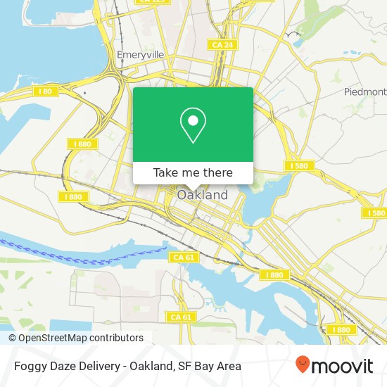 Mapa de Foggy Daze Delivery - Oakland