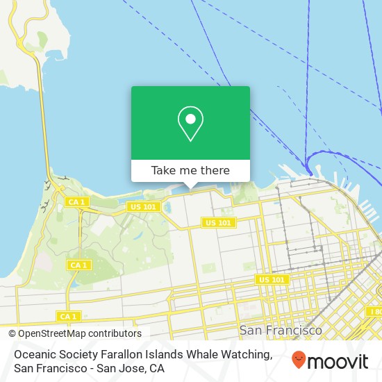 Oceanic Society Farallon Islands Whale Watching map