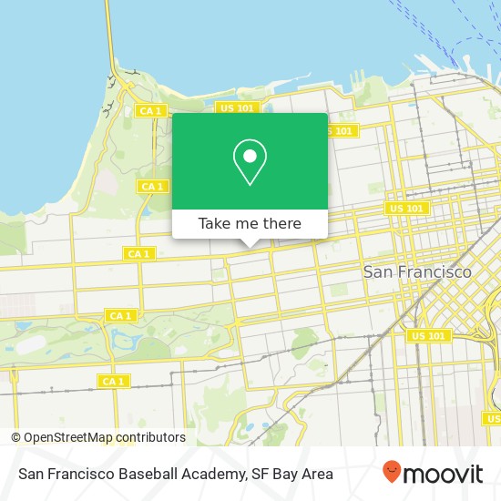 San Francisco Baseball Academy map