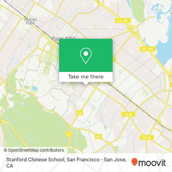 Mapa de Stanford Chinese School
