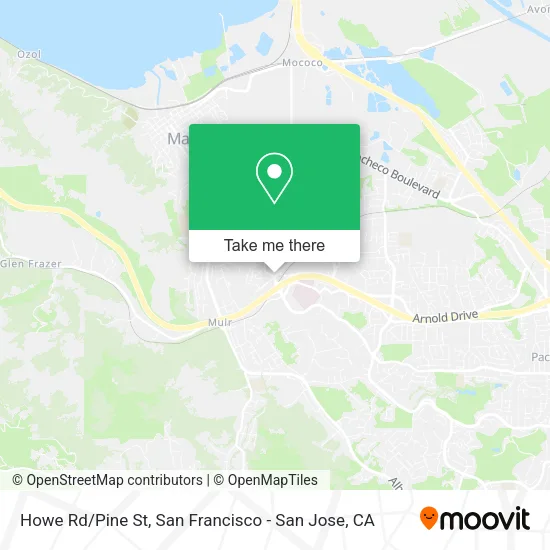 Howe Rd/Pine St map