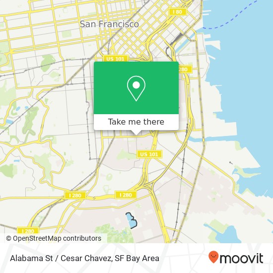 Alabama St / Cesar Chavez map