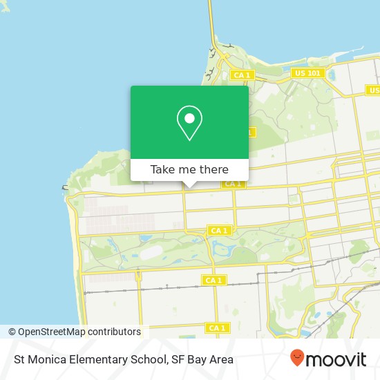 St Monica Elementary School map