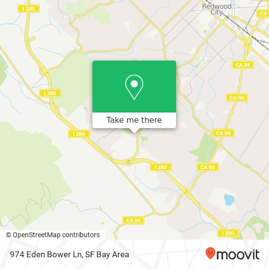 Mapa de 974 Eden Bower Ln