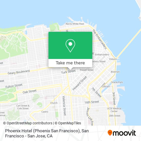 Mapa de Phoenix Hotel (Phoenix San Francisco)