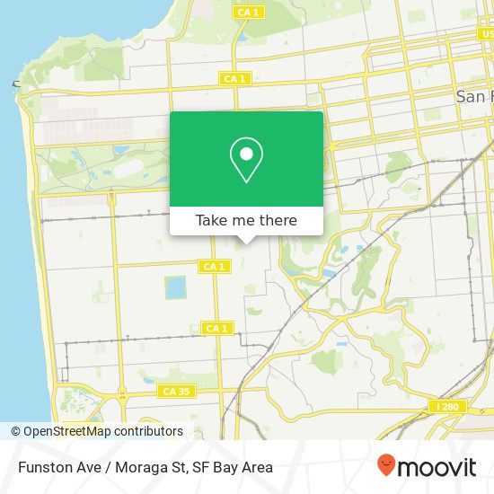 Mapa de Funston Ave / Moraga St