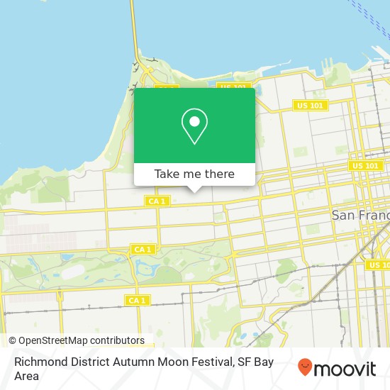 Mapa de Richmond District Autumn Moon Festival