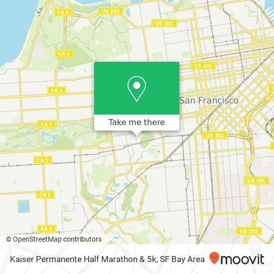 Mapa de Kaiser Permanente Half Marathon & 5k