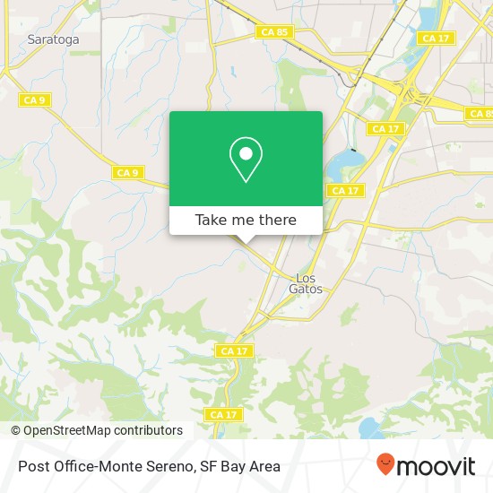 Mapa de Post Office-Monte Sereno