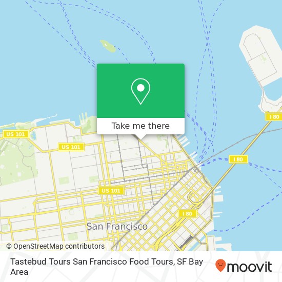 Tastebud Tours San Francisco Food Tours map