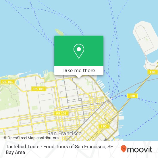 Tastebud Tours - Food Tours of San Francisco map