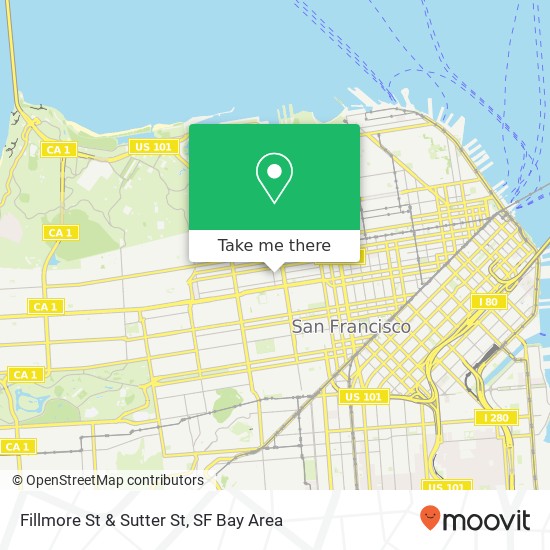 Fillmore St & Sutter St map