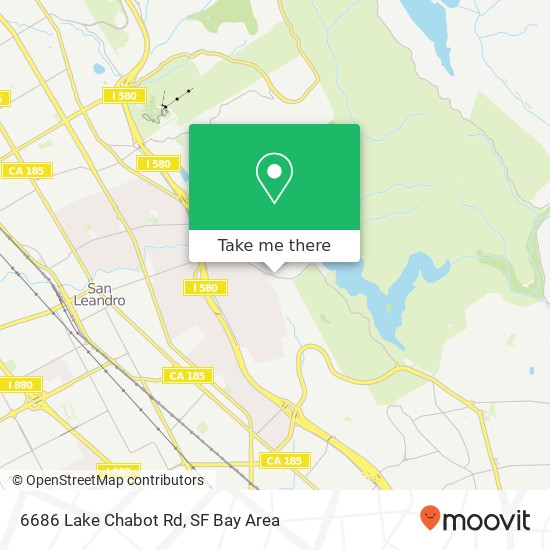 Mapa de 6686 Lake Chabot Rd