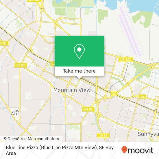 Blue Line Pizza (Blue Line Pizza Mtn View) map