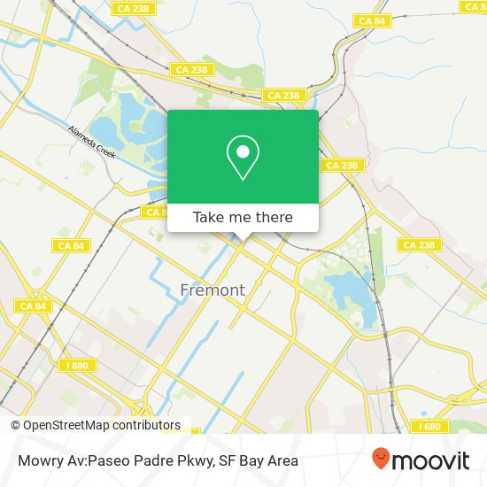 Mapa de Mowry Av:Paseo Padre Pkwy