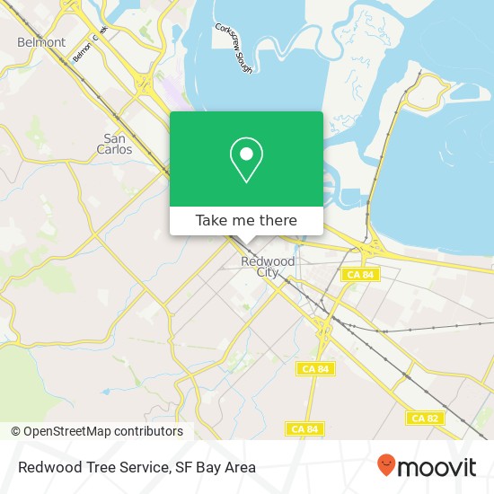 Redwood Tree Service map