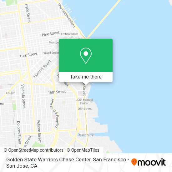 Golden State Warriors Chase Center map