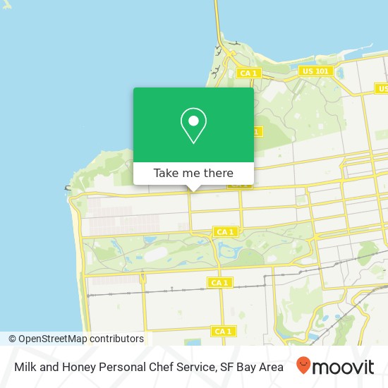 Milk and Honey Personal Chef Service map