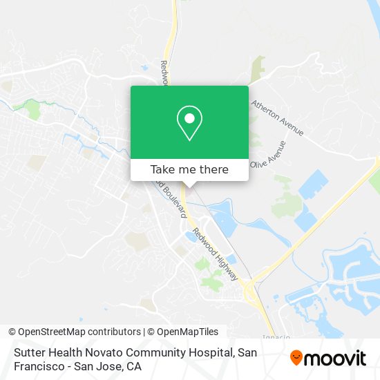 Mapa de Sutter Health Novato Community Hospital