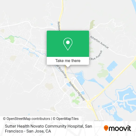 Mapa de Sutter Health Novato Community Hospital