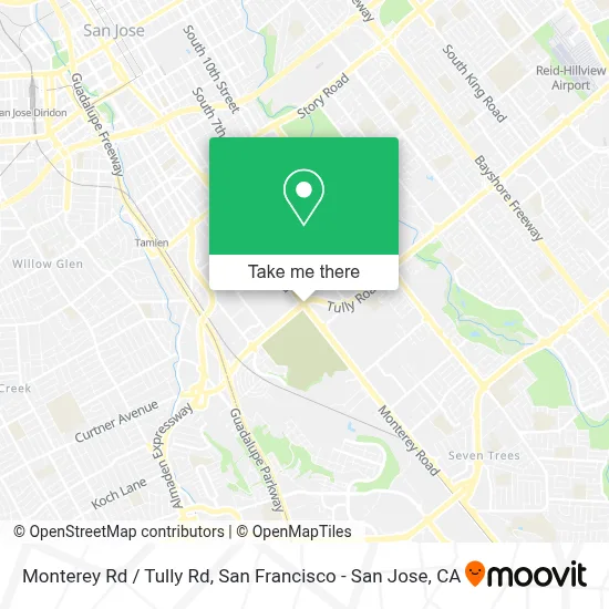 Monterey Rd / Tully Rd map