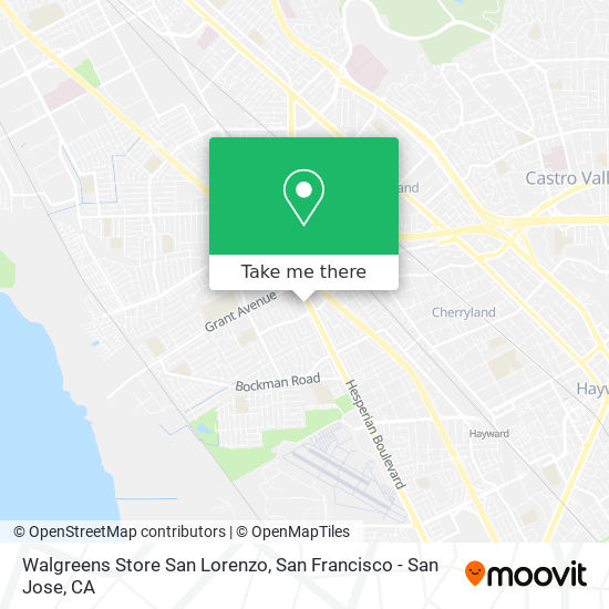 Walgreens Store San Lorenzo map