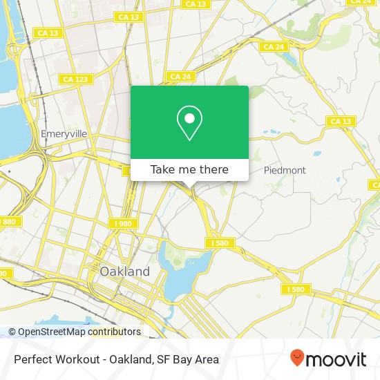 Perfect Workout - Oakland map