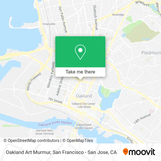 Oakland Art Murmur map