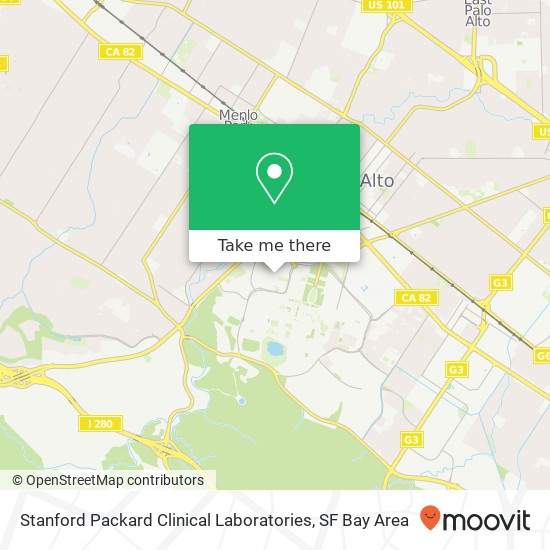 Stanford Packard Clinical Laboratories map