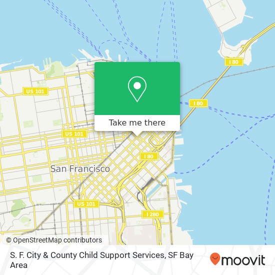 S. F. City & County Child Support Services map