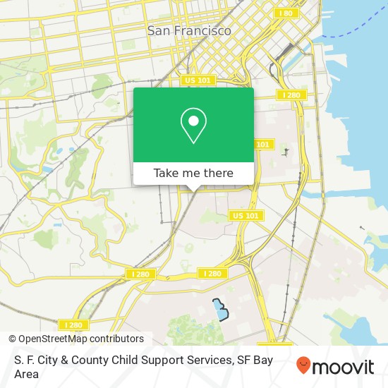 S. F. City & County Child Support Services map