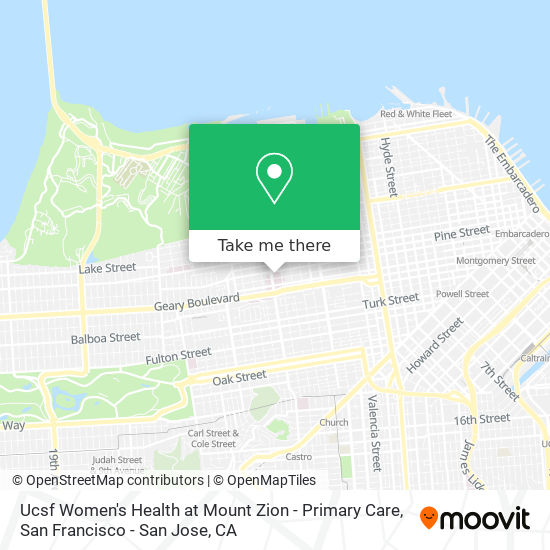 Ucsf Women's Health at Mount Zion - Primary Care map